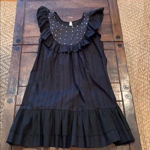Adorable black tunic with crystal studs sz s